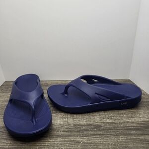 Oofos Sandals Blue Comfort Thong Flip Flop Casual Size 10M 12W